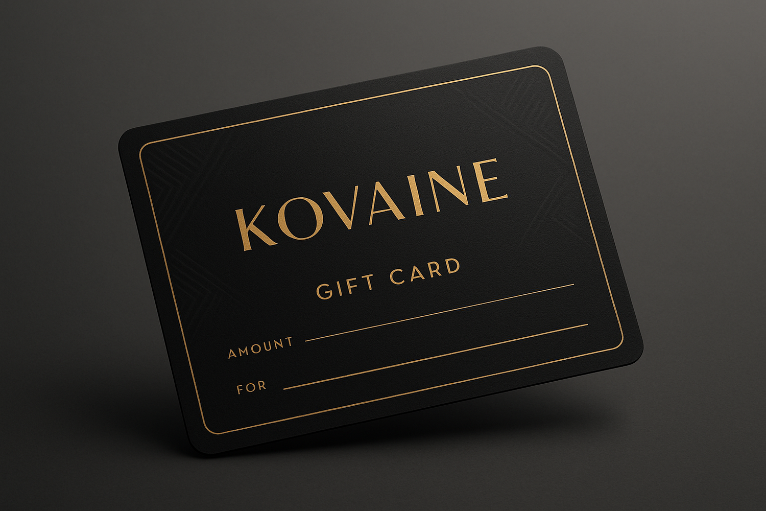 KOVAINE Digital Gift Card display